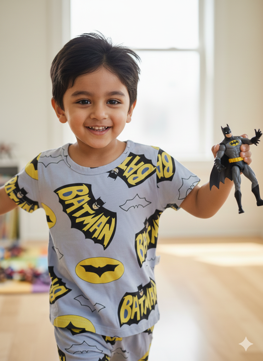 Unisex Blue Batman Cords Sets