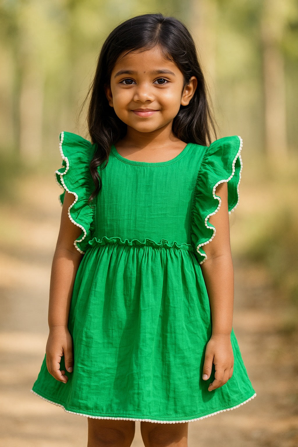 Girls Green Kaftan