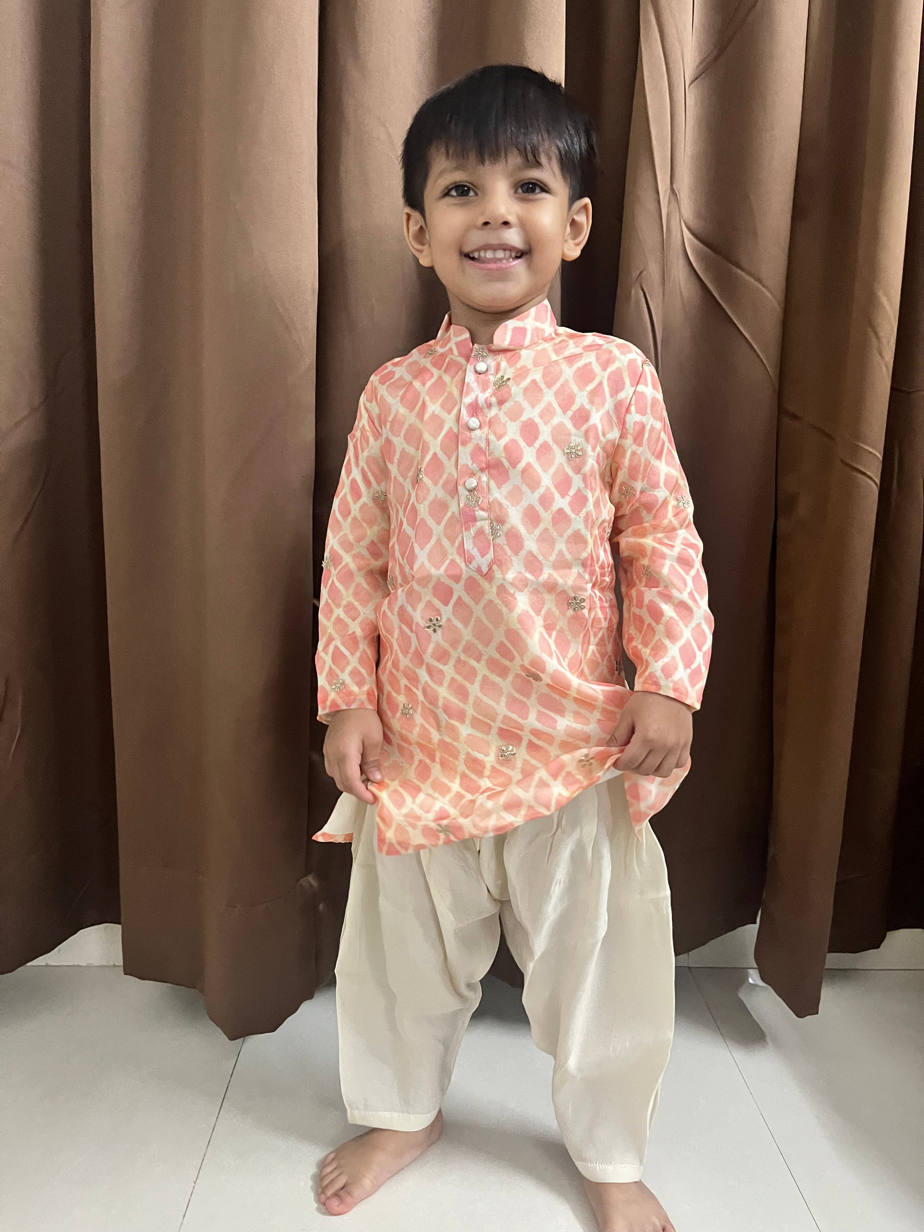 Boys Golden Semi Patiala Dhoti