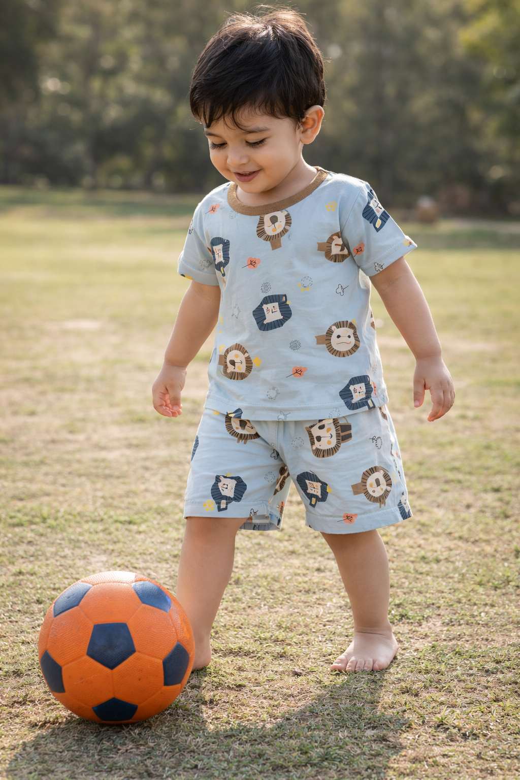 Unisex Blue Lion Cords Sets