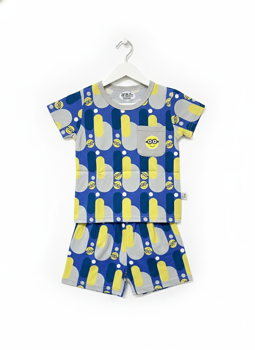 Unisex Blue Minion Cords Sets