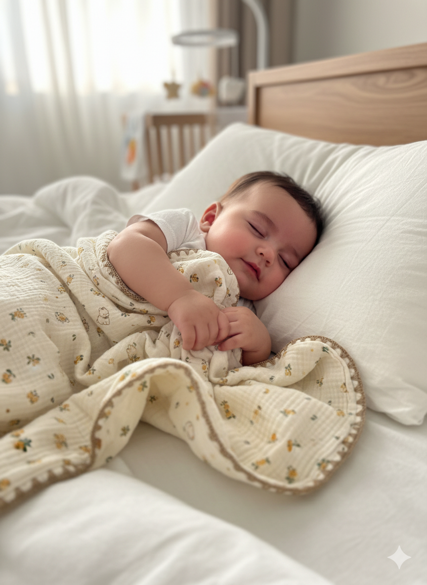 Kids Yellow Flower Print Blanket