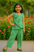 Girls Green Checks 2-Piece