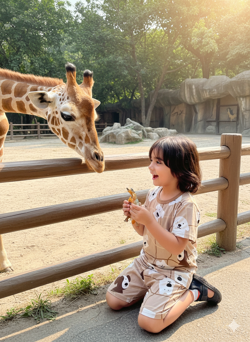 Unisex Brown Bear Cords Sets