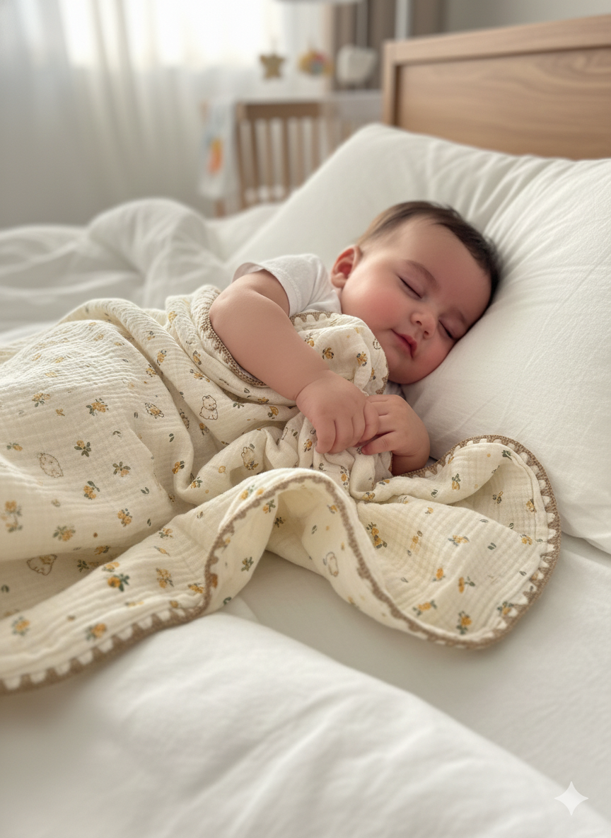 Kids Yellow Flower Print Blanket