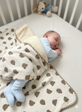Kids Brown Teddy Face Blanket