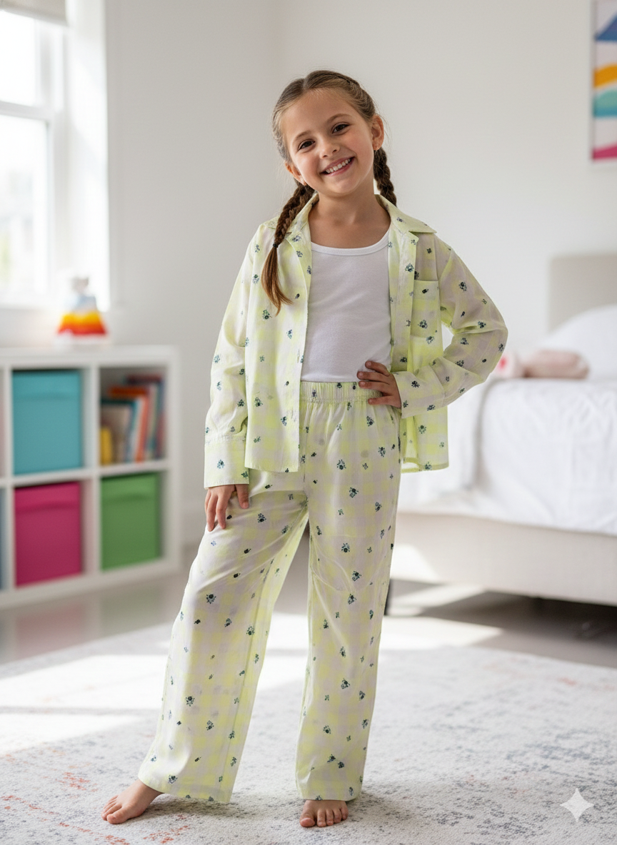 Girls Neon Green Cords sets