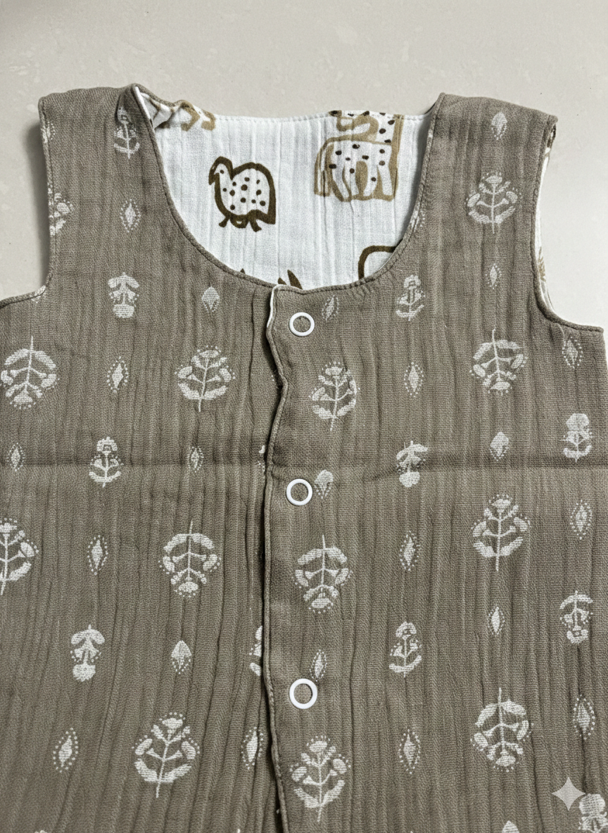 Unisex Beige Reversible Jacket