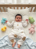 Baby Cherry and Teddy Muslin Suits