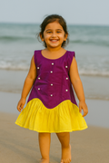Girls Purple and Yellow Frock