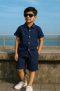 Boys Blue Double Cloth Cords Set