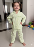 Unisex Green Polka Dot Cotton Nightsuit