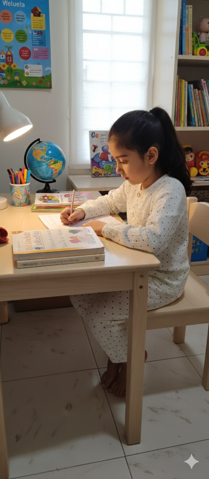 Unisex White and Blue Square Print Muslin Nightsuit