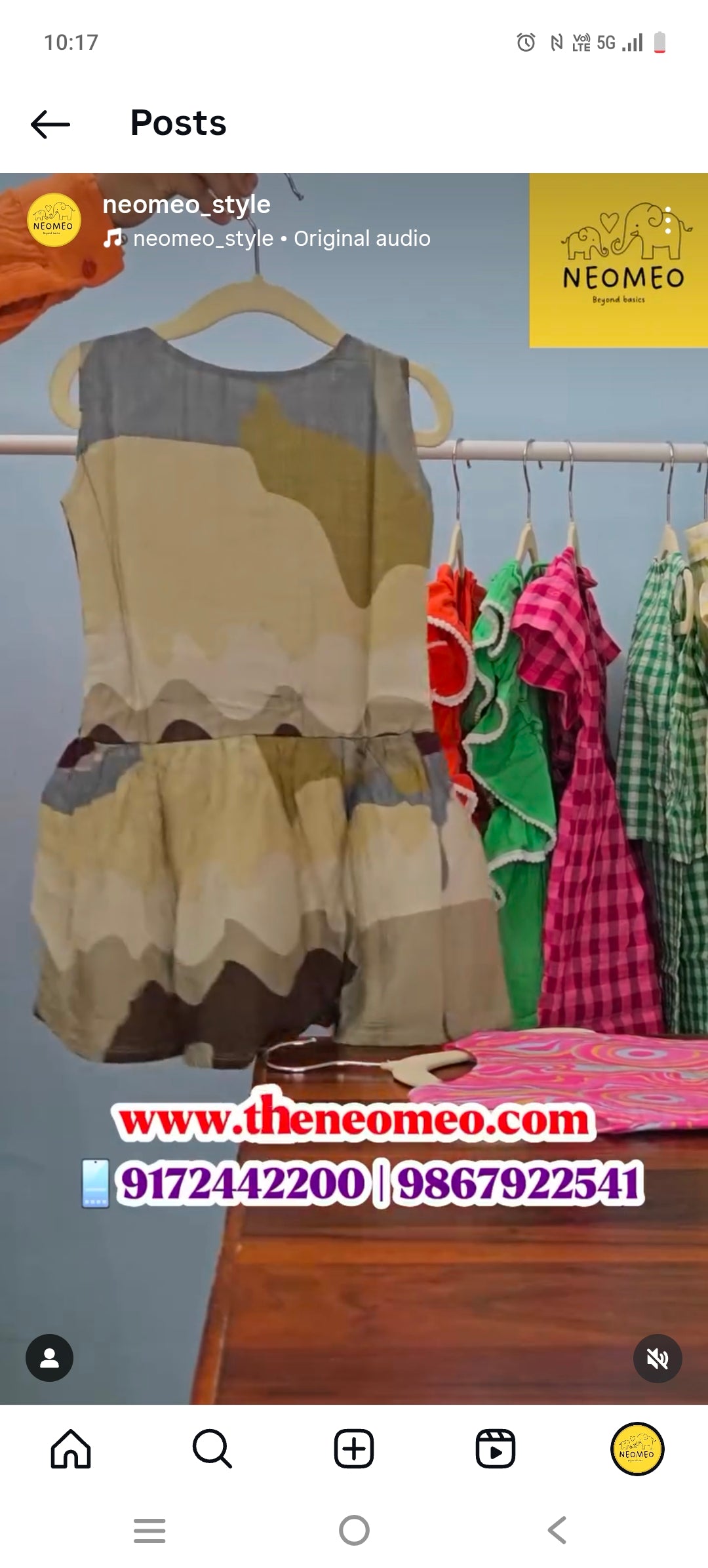 Girls Abstract Print Frock