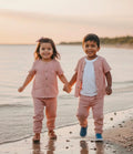 Unisex Solid Pink Color Muslin Suits